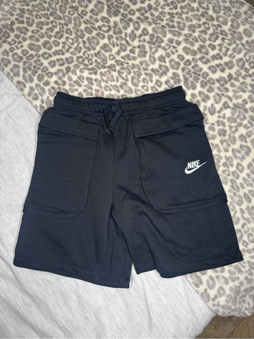 Nike Kids Black Athletic Fleece Shorts